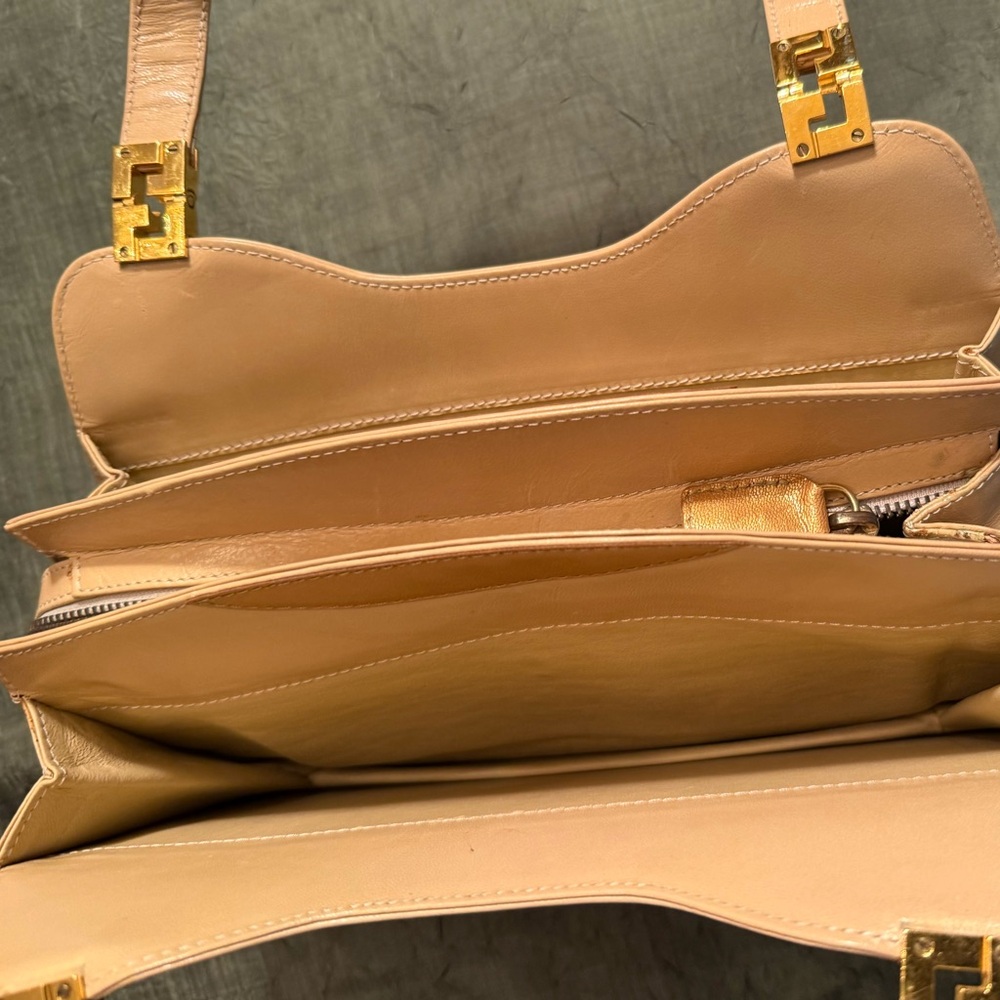 Fendi Vintage Metallic Shoulder Bag, Gold - Picture 3 of 8